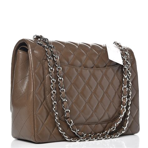 chanel caviar maxi double flap shoulder bag|2014.